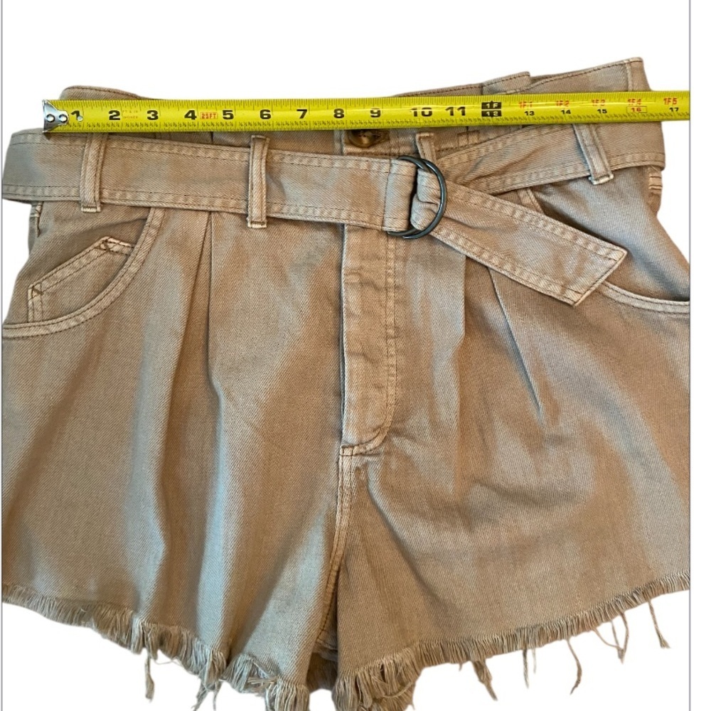 NWT FREE PEOPLE - See You Sometime Paperbag Safari Shorts Salt Marsh Size Large - Picture 5 of 10